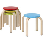 Stacking Stools, 4-pack with Felt Foot Pads, Birch Plywood