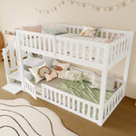 Bunk Bed with Storage Ladder, 90x200cm, White