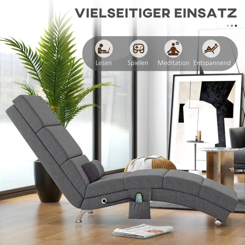 Relaxing Lounger, Massage, 5 Modes, Dark Grey