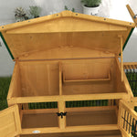 Rabbit Hutch 2 Levels, Outdoor Run, Fir Wood
