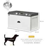 Dog Bowl with Drawer 2x2L Raised Stainless Steel Feeding Station, White