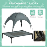 Outdoor Dog Bed, Raised Breathable Taffeta, Grey