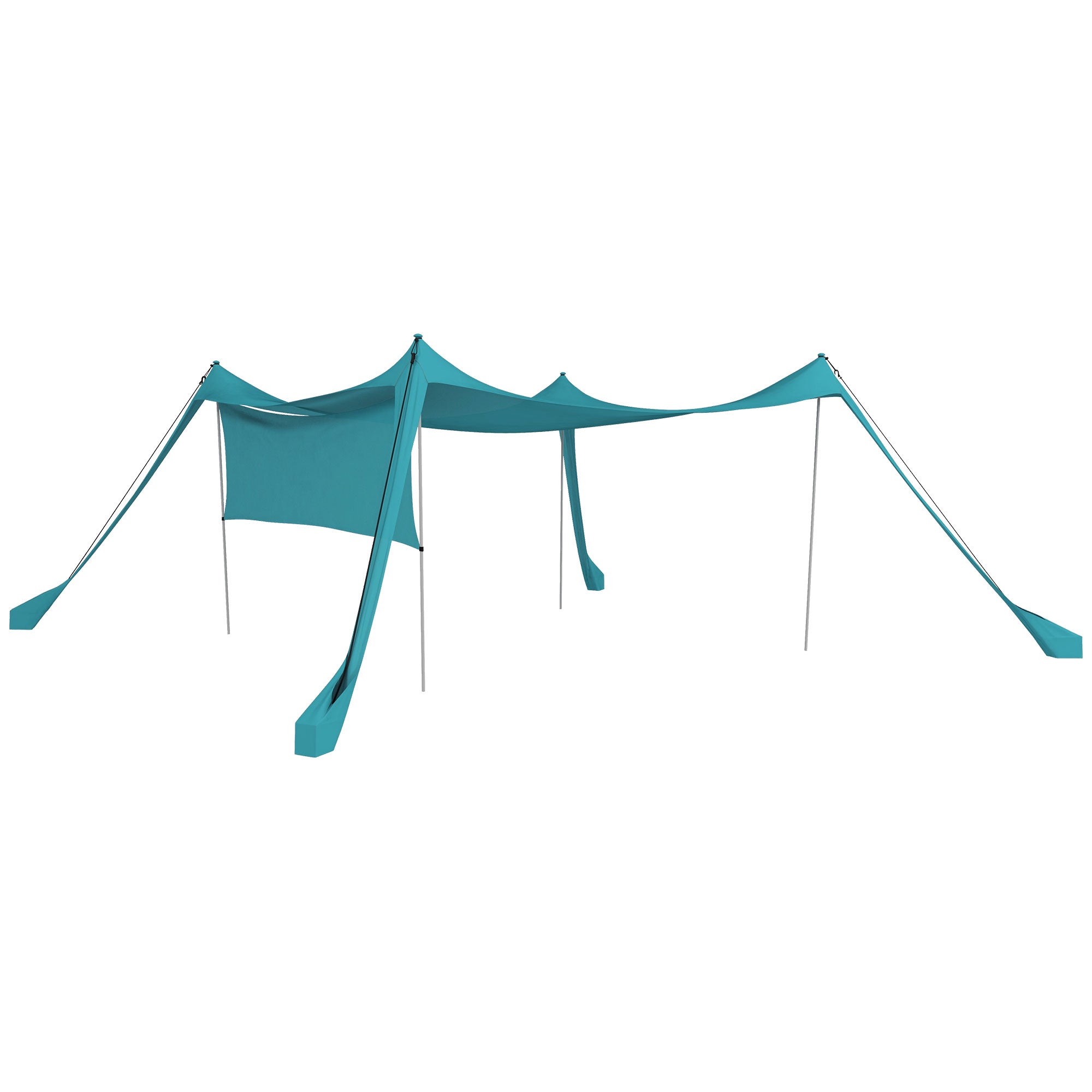 Sunshade Canopy, Waterproof 3x3x2m, Steel Poles, Fabric