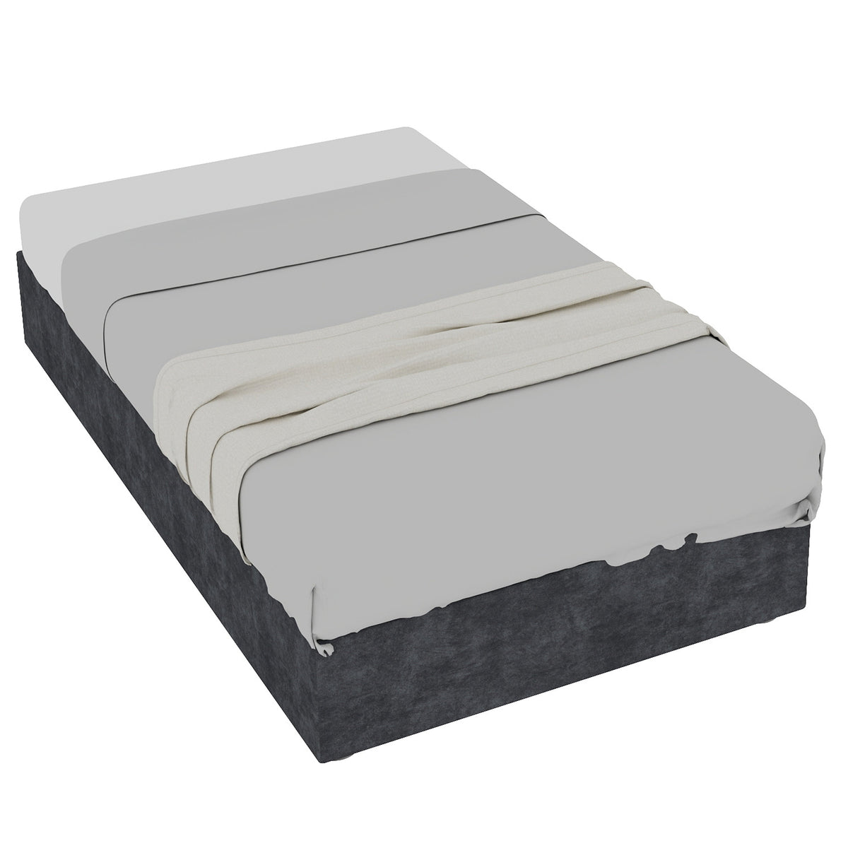 Bed Frame Platform Slatted Base Dutch Fleece
