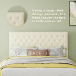 Modern Minimalist Soft Bed with Mattress 140x200cm, Beige