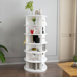 Shoe Rack Tower 6-Tier 360° Rotating for 24 Pairs - White