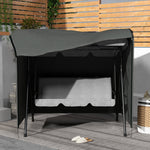 Hollywood Swing Cover 3-Seater Water-Repellent UV-Resistant 420D Oxford Fabric Dark Grey