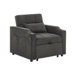 3-in-1 Sofa Bed Slide-to-Transform USB Charging - Gray