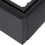 Upholstered Bed with Lift-Up Storage, LED Lighting & Slatted Base, Black
