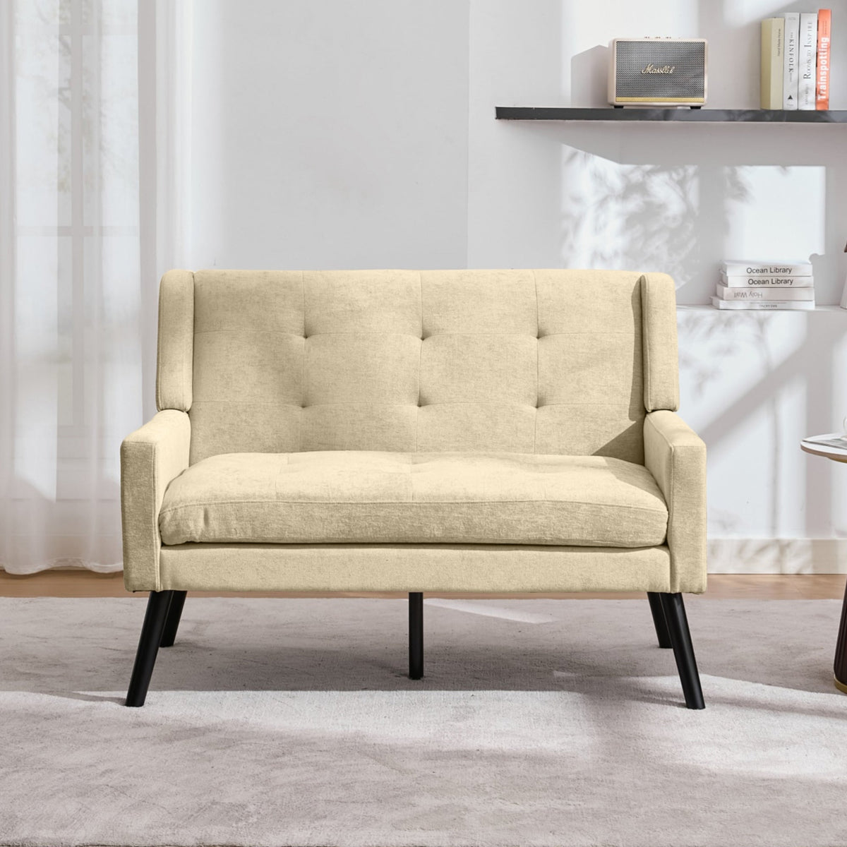 2-Piece Accent Armchair Set - Single & Double, Upholstered, Solid Wood Legs
