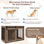 Dog Crate, Lockable, Rustic, Walnut + Black