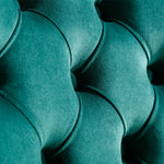 Velvet Dining Chair Tufted Solid Wood Golden Legs Set of 2 - Green