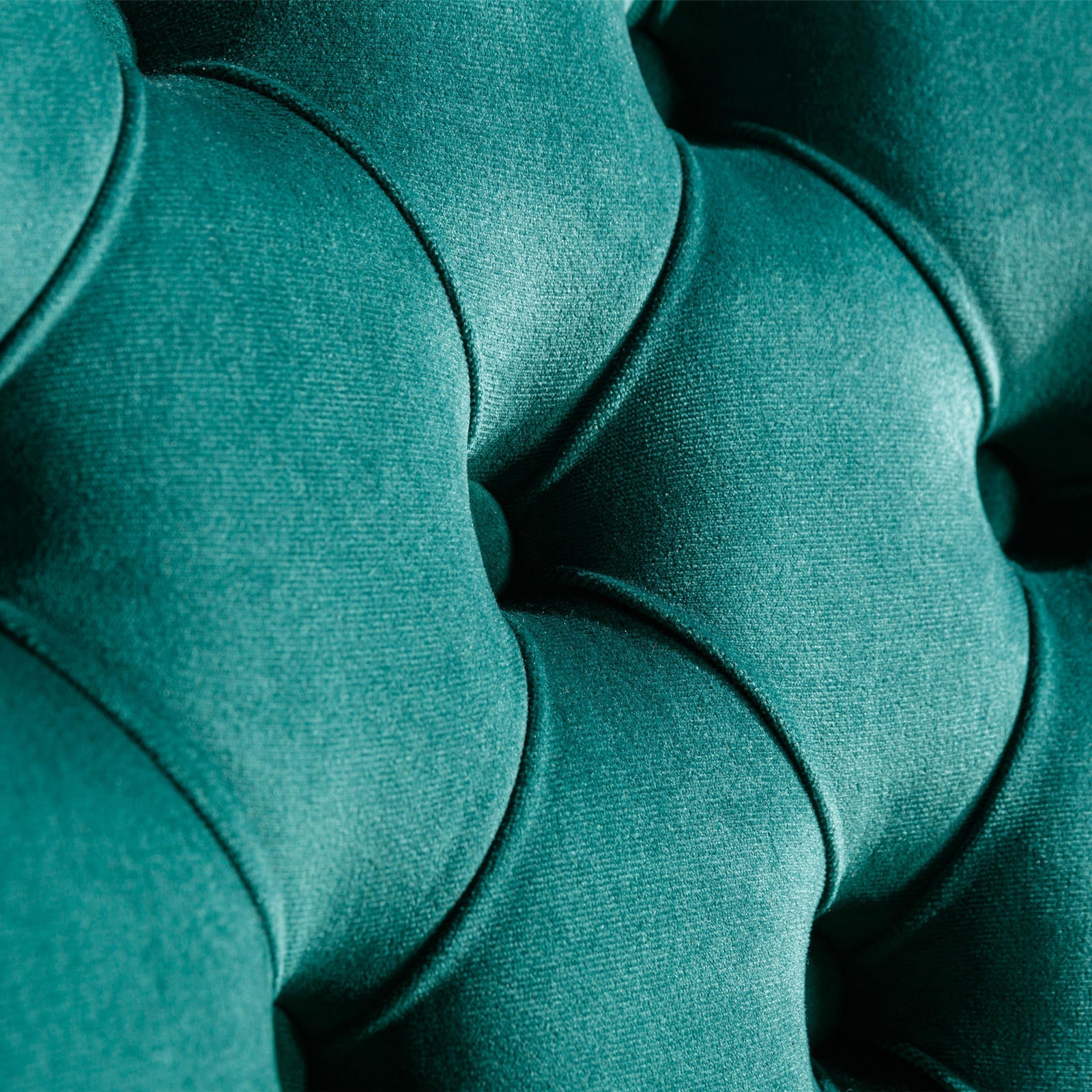 Velvet Dining Chair Tufted Solid Wood Golden Legs Set of 2 - Green