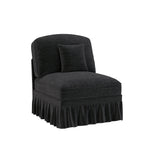 Windsor Armless Cloud Sofa with Chenille Fabric and 1 Cushion, Black