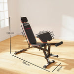 Adjustable Weight Bench, 3-in-1 Training Bench with Leg Extension and Curl Pad, 300 kg Capacity
