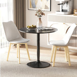 Dining Table Round Ø80 cm 2-Seater Non-Slip - Black
