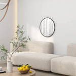 Wall Mirror, Round Bathroom 60x60cm, Black Aluminum
