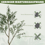 Artificial Olive Tree, Large 180 cm, in Pot, Green