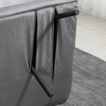 Sofa Bed, Storage Function Velvet Back Cushions, Dark Grey (102x73x81 cm)