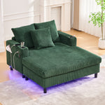 Chaise Lounge Recliner, Soft with Cup Holders, USB Ports, LED Lighting