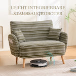 Modern Two-Seater Sofa with Comfortable Armrests and Storage Bag, Loop Fabric