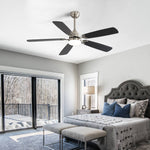 Classic Ceiling Fan, 52-inch LED Light, 6 Speed, 5 Blades, Remote Control, DC Motor