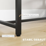 Bar Table, 3 Shelves, Kitchen, Steel Frame, Brown