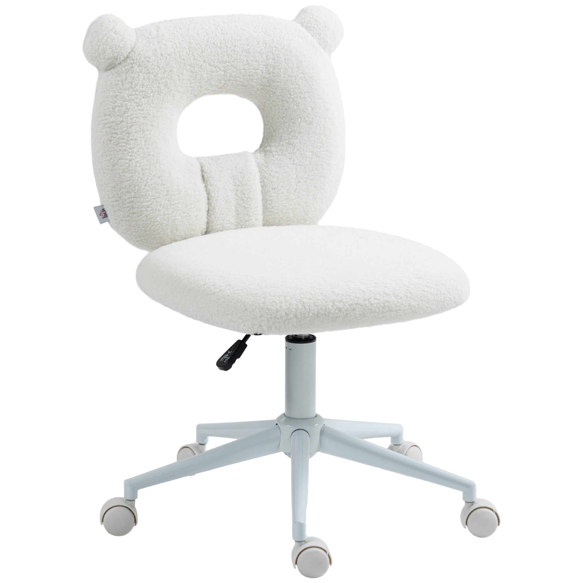 Children's Desk Chair, Height-Adjustable Swivel, White