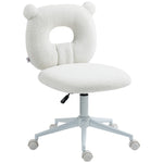 Children's Desk Chair, Height-Adjustable Swivel, White