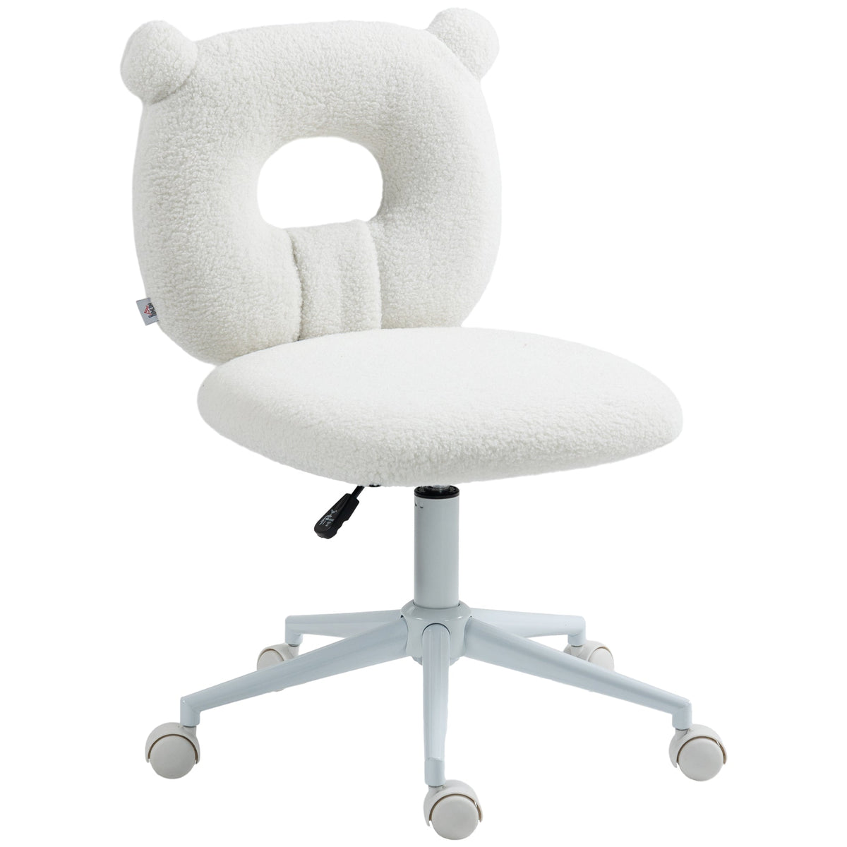Children's Desk Chair, Height-Adjustable Swivel, White