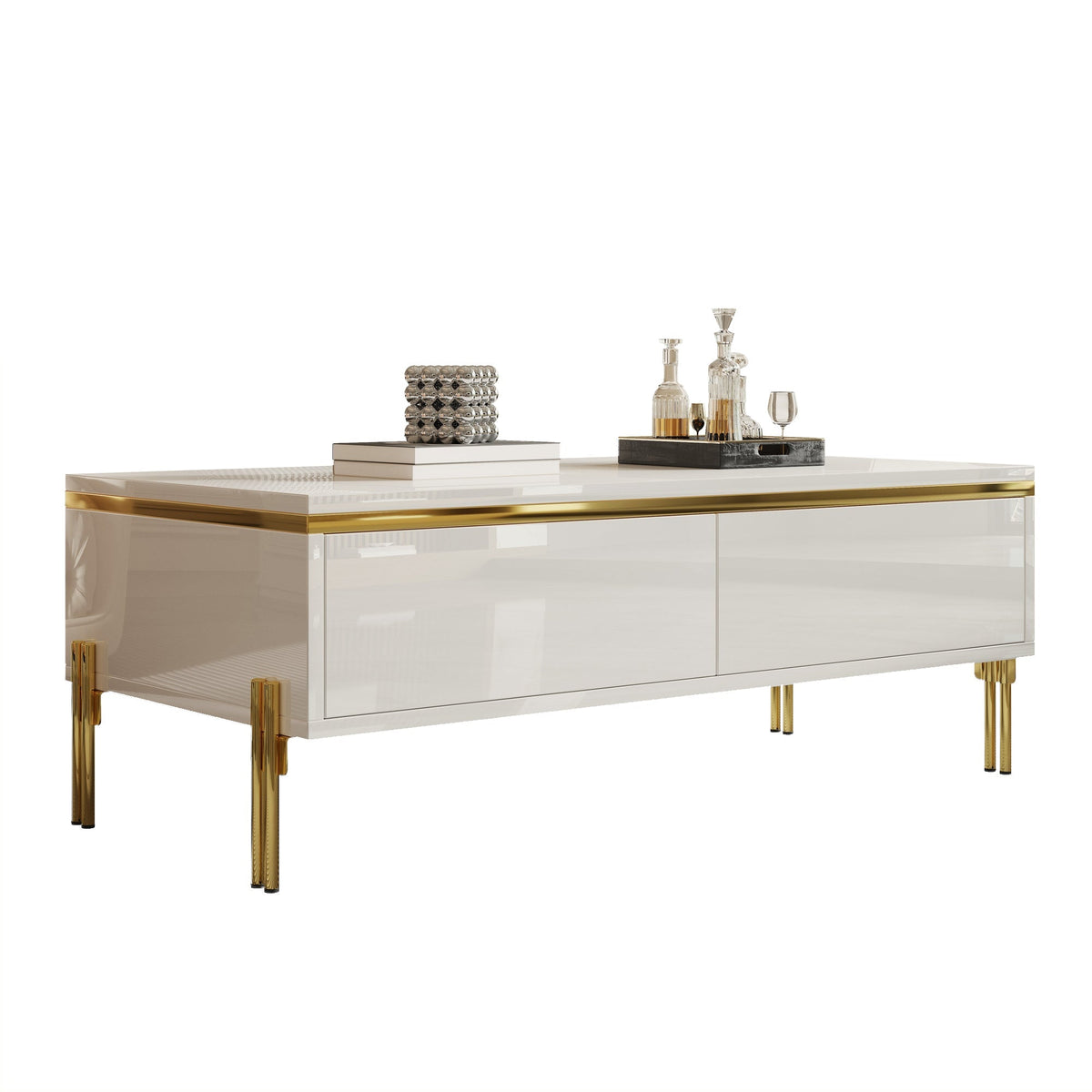 Coffee Table Multifunctional Side Table 100x50x36cm High-Gloss