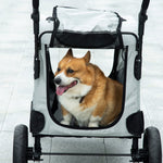 Dog Stroller, Foldable 4 Wheels Mesh Window, Oxford Fabric
