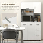 Kitchen Buffet Cabinet Storage with 3 Drawers 3 Shelves 89x168cm White