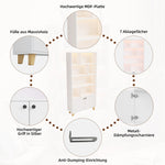 Bookshelf with Solid Wood Legs and LED Ambient Light, White