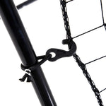 Baseball Rebound Net with Weatherproof Metal Frame and Green Hitting Zone, Metal