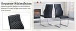 Dining Chair Set of 2, High Backrest and Padded Seat with Metal Frame, Black Diamond Pattern
