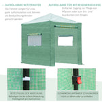 Greenhouse/Tomato House Roll-Up Door Window 238x178x240cm PE Steel Dark Green