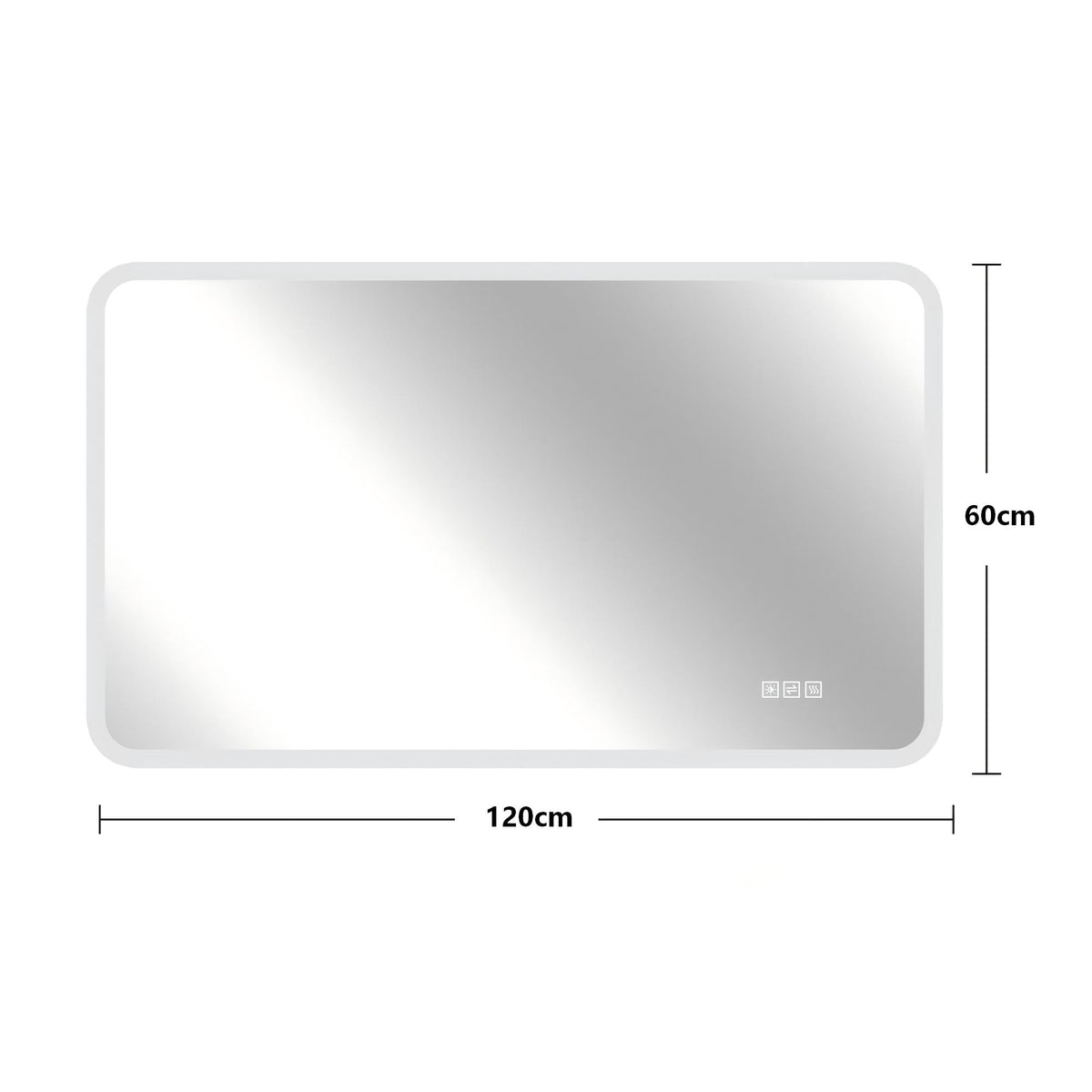 LED Bathroom Mirror 60x120 cm - Anti-Fog Dimmable Frosted Glass
