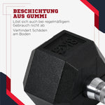 Hexagon Dumbbells, 2x6 KG, Cast Iron, Black