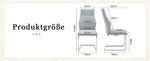 Dining Chairs Set of 2 with High Backrest and Diamond Pattern, Light Grey PU Leather