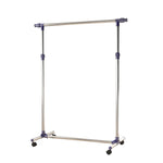 Coat Rack with Wheels, Height-Adjustable, Extendable Clothes Rail, Stainless Steel