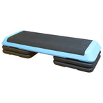Aerobic Step Platform, 110cm Adjustable Height with 4 Risers for Home Gym, Blue