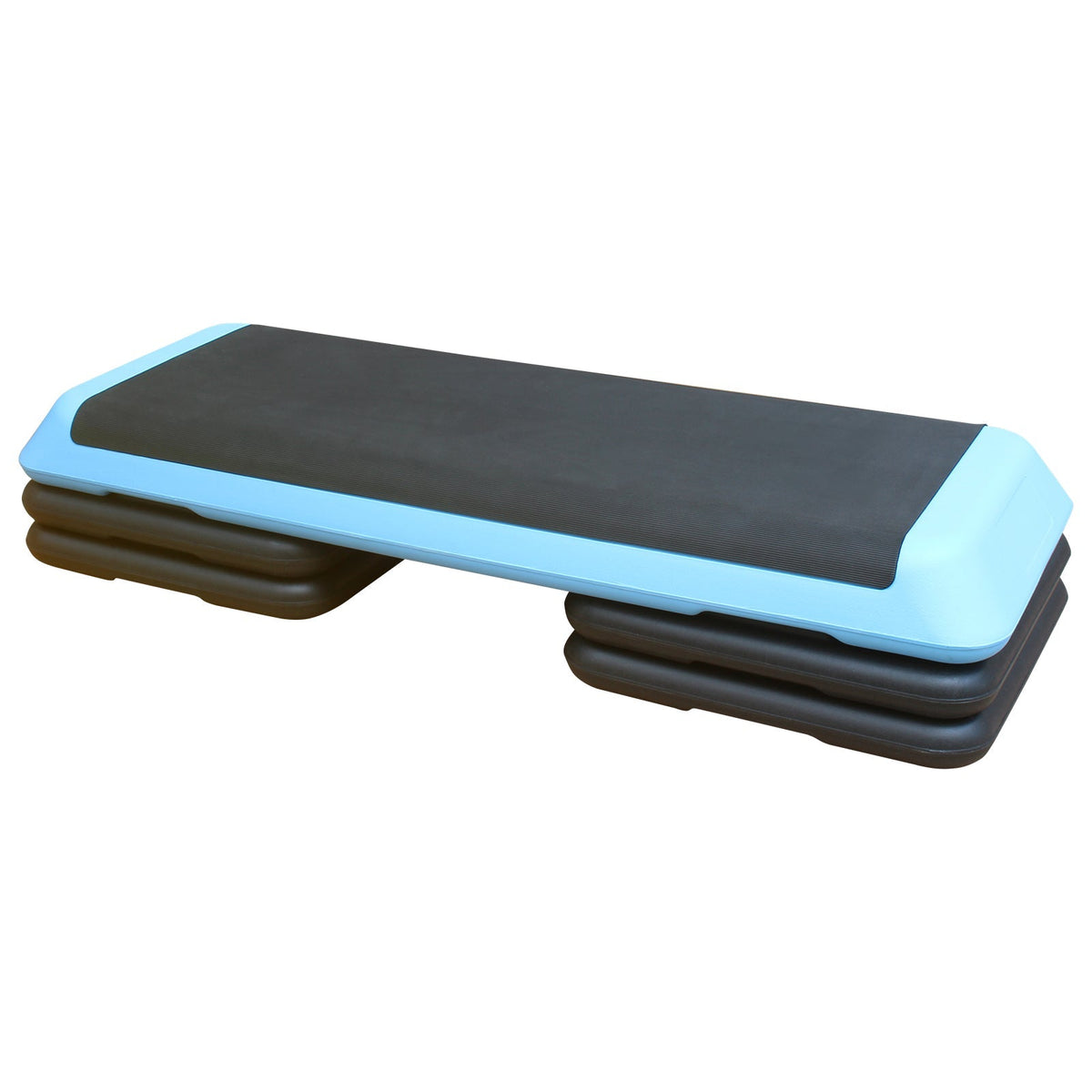 Aerobic Step Platform, 110cm Adjustable Height with 4 Risers for Home Gym, Blue