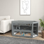 Rodent Cage, 3-Tier Hexagonal with Ramp, Wood Gray