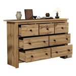 Dining Cabinet, Modern Minimalist Buffet with 7 Drawers, Original Wood