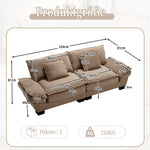 Double Sofa Modern Simple Feather Bed Cozy Khaki