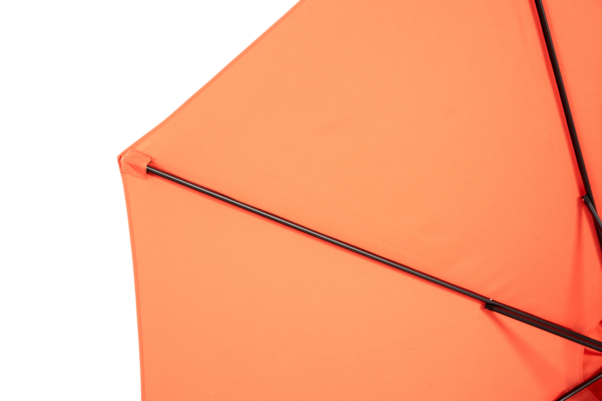 14.8 Ft Double Sided Outdoor Umbrella, Rectangular Large with Crank, Orange