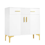 Modern sideboard with 2 doors and 2 drawers, metal