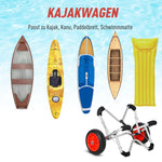 Kayak Cart Foldable, PU Tires, 75 kg, Aluminum