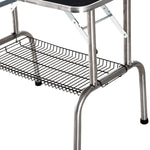 Grooming Table, Folding Height-Adjustable, Black Stainless Steel